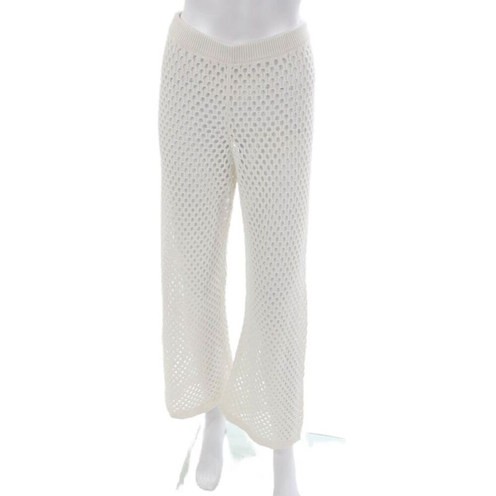 J Crew Womens White Cotton Pull On Pants Solid Spring Size S